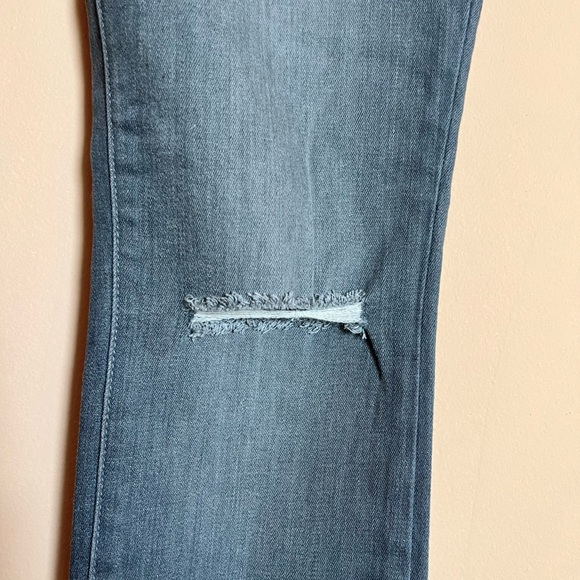 Current/Elliot The Stiletto Gray Distressed Raw Hem Skinny Jeans - Picture 4 of 11